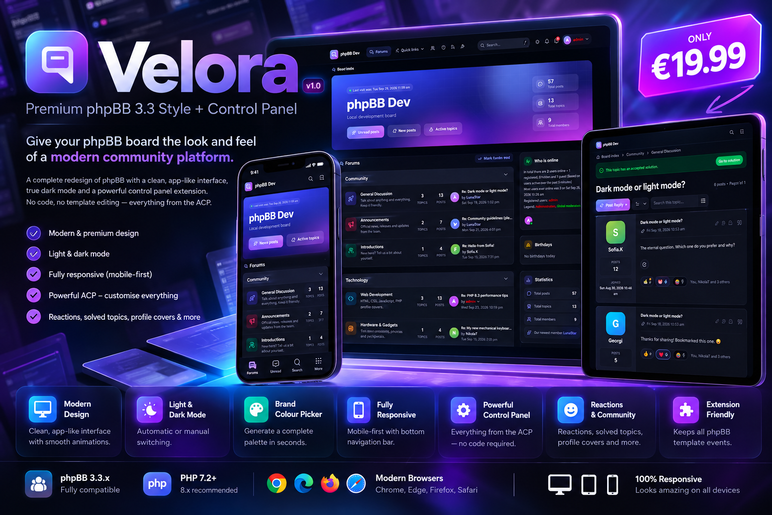 Velora — Premium phpBB 3.3 Style & Control Panel
